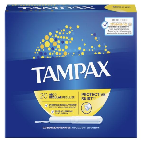 Tampax Regular Tampons Light Flow With Applicator 20 Pack